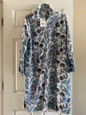 Casual Nights Women's Printed Fleece Zip Up Long Sleeve Sleepwear Duster Robe